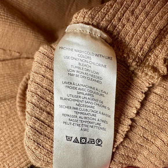 NWT Free People Casey Rib Tunic Sweater Camel Medium - Picture 15 of 16